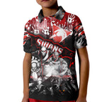 Step Into Horror Domain Swans Football Kid Polo Shirt Halloween Horror Movie Characters - Aussie Hoodie