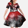 Step Into Horror Domain Swans Football Kid Short Sleeve Dress Halloween Horror Movie Characters - Aussie Hoodie