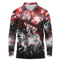 Step Into Horror Domain Swans Football Long Sleeve Polo Shirt Halloween Horror Movie Characters - Aussie Hoodie
