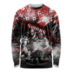 Step Into Horror Domain Swans Football Long Sleeve Shirt Halloween Horror Movie Characters - Aussie Hoodie