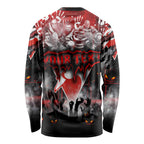 Step Into Horror Domain Swans Football Long Sleeve Shirt Halloween Horror Movie Characters - Aussie Hoodie