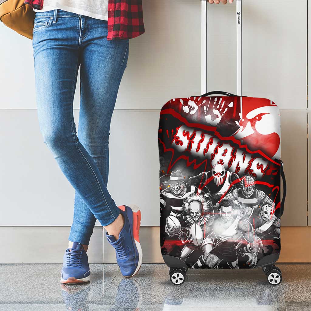 Step Into Horror Domain Swans Football Luggage Cover Halloween Horror Movie Characters - Aussie Hoodie
