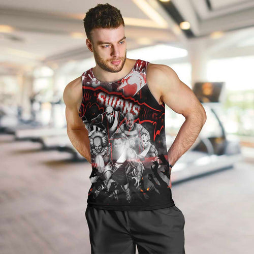 Step Into Horror Domain Swans Football Men Tank Top Halloween Horror Movie Characters - Aussie Hoodie