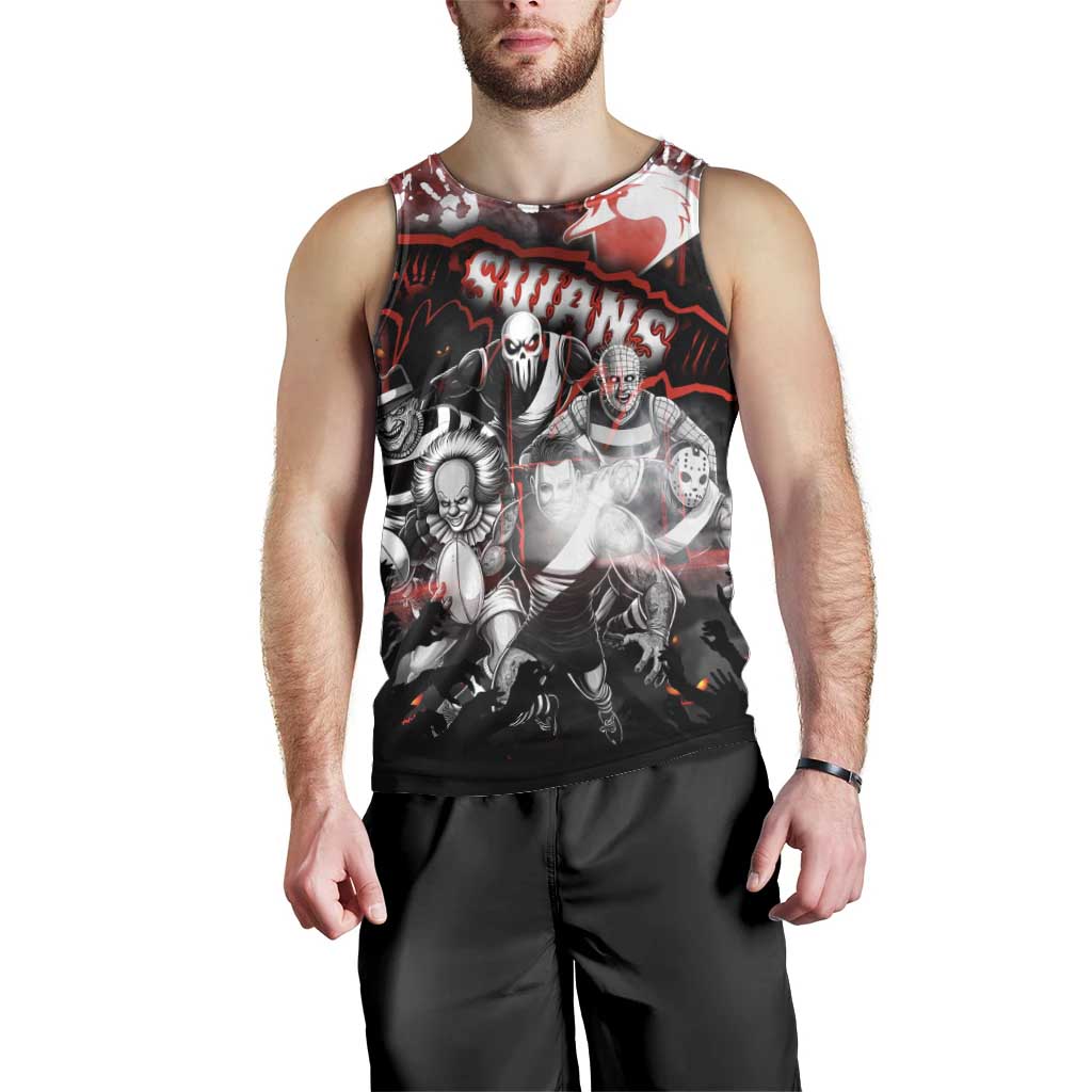 Step Into Horror Domain Swans Football Men Tank Top Halloween Horror Movie Characters - Aussie Hoodie