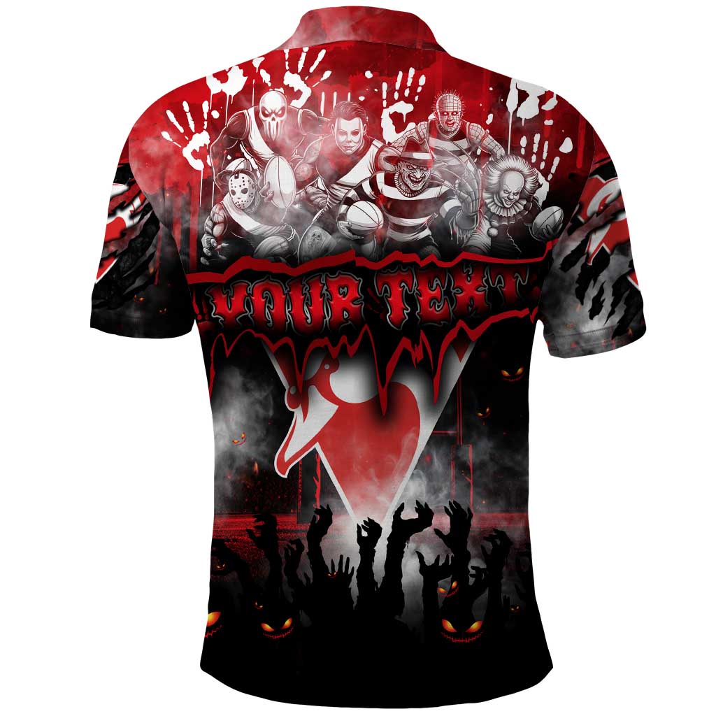 Step Into Horror Domain Swans Football Polo Shirt Halloween Horror Movie Characters - Aussie Hoodie
