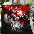 Step Into Horror Domain Swans Football Quilt Halloween Horror Movie Characters - Aussie Hoodie
