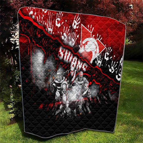 Step Into Horror Domain Swans Football Quilt Halloween Horror Movie Characters - Aussie Hoodie