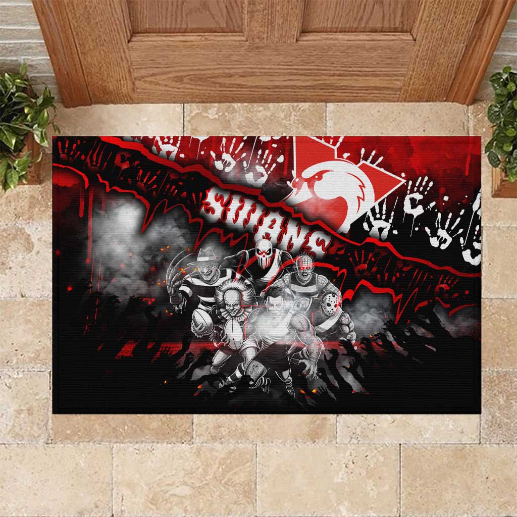Step Into Horror Domain Swans Football Rubber Doormat Halloween Horror Movie Characters - Aussie Hoodie