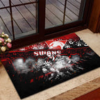 Step Into Horror Domain Swans Football Rubber Doormat Halloween Horror Movie Characters - Aussie Hoodie