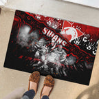 Step Into Horror Domain Swans Football Rubber Doormat Halloween Horror Movie Characters - Aussie Hoodie