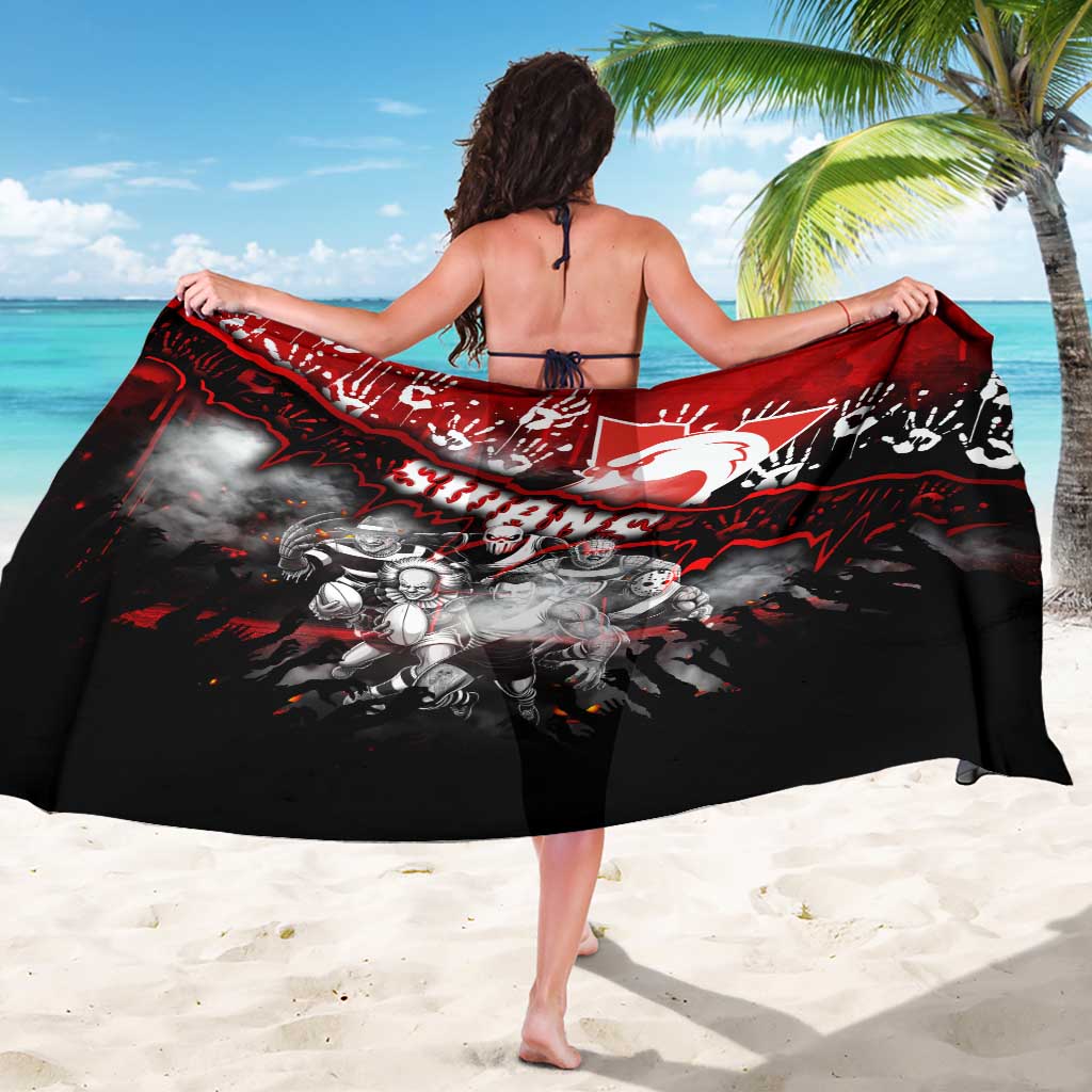 Step Into Horror Domain Swans Football Sarong Halloween Horror Movie Characters - Aussie Hoodie