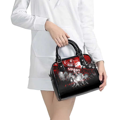 Step Into Horror Domain Swans Football Shoulder Handbag Halloween Horror Movie Characters - Aussie Hoodie