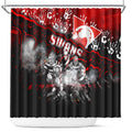 Step Into Horror Domain Swans Football Shower Curtain Halloween Horror Movie Characters - Aussie Hoodie