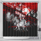 Step Into Horror Domain Swans Football Shower Curtain Halloween Horror Movie Characters - Aussie Hoodie