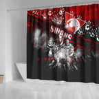 Step Into Horror Domain Swans Football Shower Curtain Halloween Horror Movie Characters - Aussie Hoodie