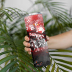 Step Into Horror Domain Swans Football Skinny Tumbler Halloween Horror Movie Characters - Aussie Hoodie