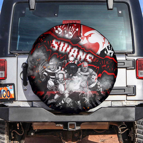 Step Into Horror Domain Swans Football Spare Tire Cover Halloween Horror Movie Characters - Aussie Hoodie
