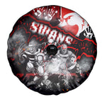 Step Into Horror Domain Swans Football Spare Tire Cover Halloween Horror Movie Characters - Aussie Hoodie