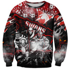 Step Into Horror Domain Swans Football Sweatshirt Halloween Horror Movie Characters - Aussie Hoodie
