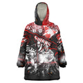 Step Into Horror Domain Swans Football Wearable Blanket Hoodie Halloween Horror Movie Characters - Aussie Hoodie