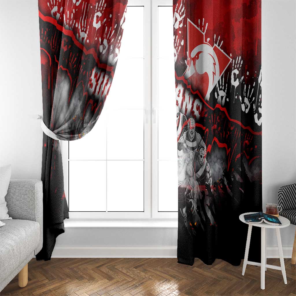 Step Into Horror Domain Swans Football Window Curtain Halloween Horror Movie Characters - Aussie Hoodie