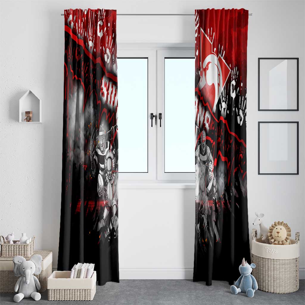 Step Into Horror Domain Swans Football Window Curtain Halloween Horror Movie Characters - Aussie Hoodie