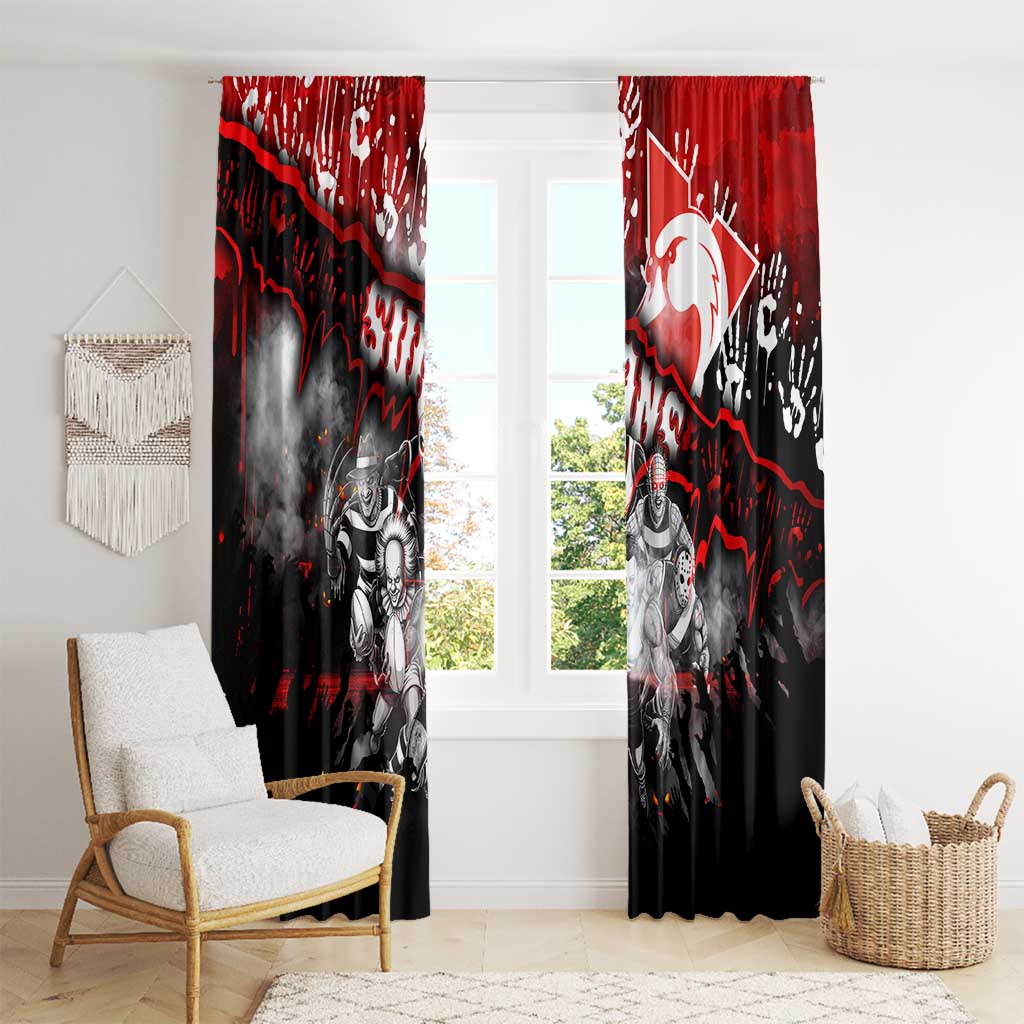 Step Into Horror Domain Swans Football Window Curtain Halloween Horror Movie Characters - Aussie Hoodie