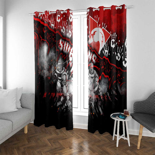 Step Into Horror Domain Swans Football Window Curtain Halloween Horror Movie Characters - Aussie Hoodie