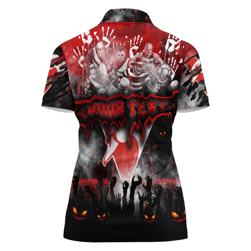 Step Into Horror Domain Swans Football Women Polo Shirt Halloween Horror Movie Characters - Aussie Hoodie