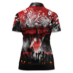 Step Into Horror Domain Swans Football Women Polo Shirt Halloween Horror Movie Characters - Aussie Hoodie