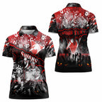 Step Into Horror Domain Swans Football Women Polo Shirt Halloween Horror Movie Characters - Aussie Hoodie