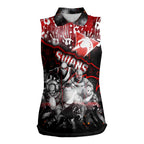 Step Into Horror Domain Swans Football Women Sleeveless Polo Shirt Halloween Horror Movie Characters - Aussie Hoodie