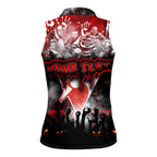 Step Into Horror Domain Swans Football Women Sleeveless Polo Shirt Halloween Horror Movie Characters - Aussie Hoodie