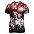Step Into Horror Domain Swans Football Women V-Neck T-Shirt Halloween Horror Movie Characters - Aussie Hoodie