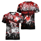 Step Into Horror Domain Swans Football Women V-Neck T-Shirt Halloween Horror Movie Characters - Aussie Hoodie