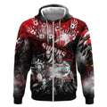 Step Into Horror Domain Swans Football Zip Hoodie Halloween Horror Movie Characters - Aussie Hoodie