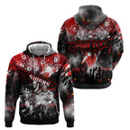Step Into Horror Domain Swans Football Zip Hoodie Halloween Horror Movie Characters - Aussie Hoodie