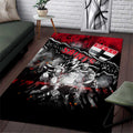 Step Into Horror Domain Saints Football Area Rug Halloween Horror Movie Characters - Aussie Hoodie