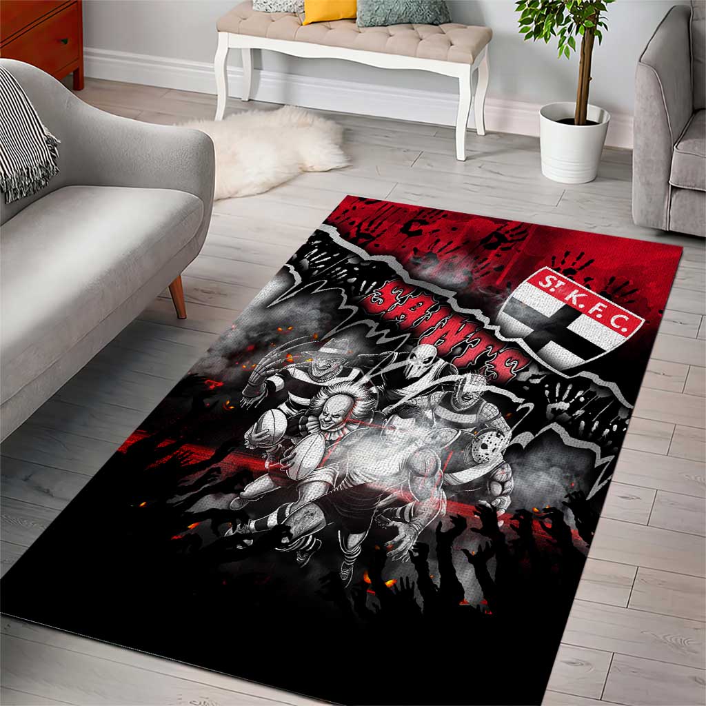 Step Into Horror Domain Saints Football Area Rug Halloween Horror Movie Characters - Aussie Hoodie