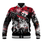 Step Into Horror Domain Saints Football Baseball Jacket Halloween Horror Movie Characters - Aussie Hoodie
