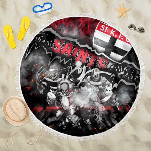 Step Into Horror Domain Saints Football Beach Blanket Halloween Horror Movie Characters - Aussie Hoodie