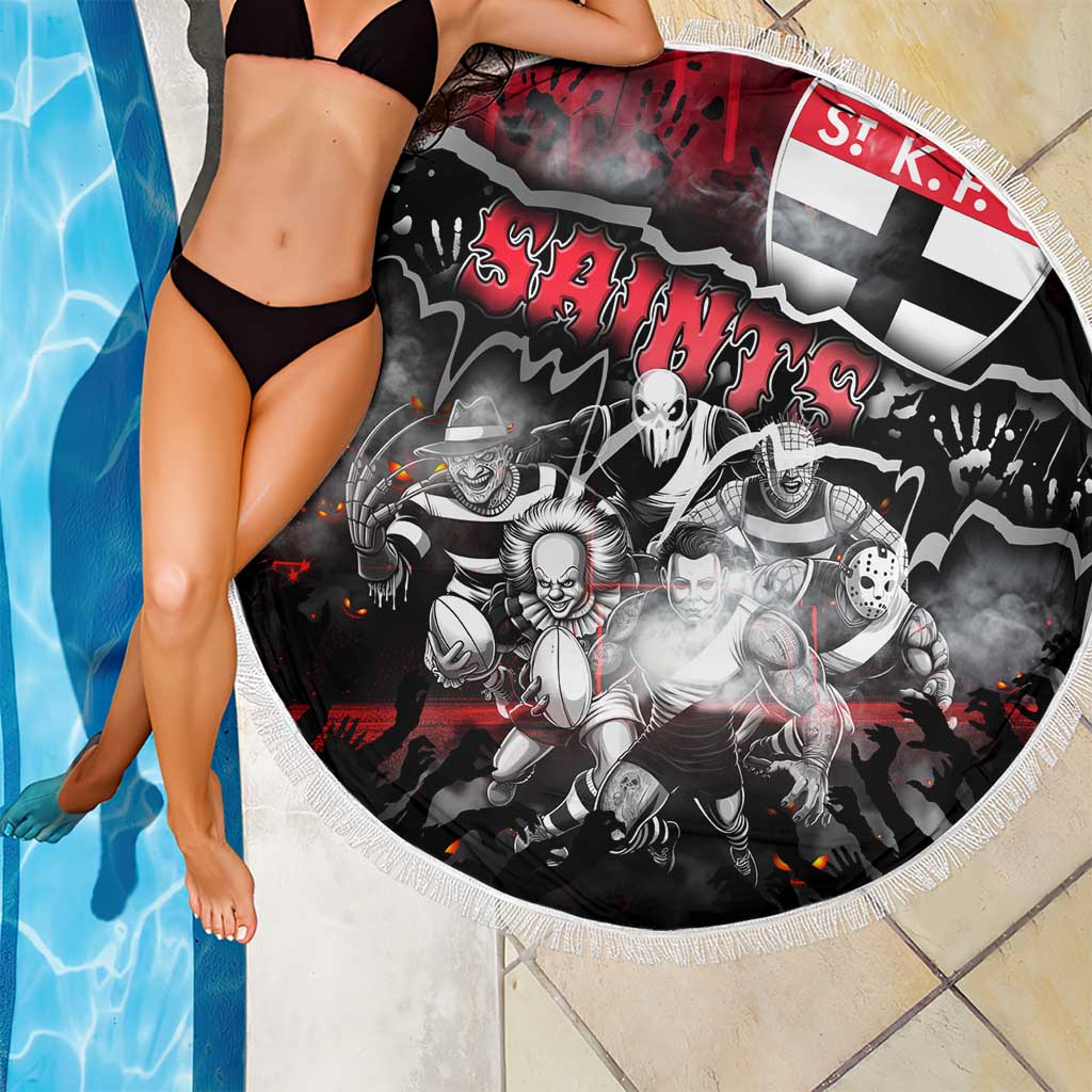 Step Into Horror Domain Saints Football Beach Blanket Halloween Horror Movie Characters - Aussie Hoodie