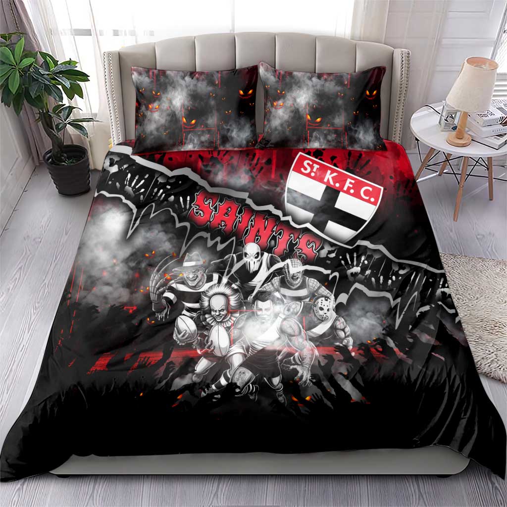 Step Into Horror Domain Saints Football Bedding Set Halloween Horror Movie Characters - Aussie Hoodie