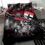 Step Into Horror Domain Saints Football Bedding Set Halloween Horror Movie Characters - Aussie Hoodie