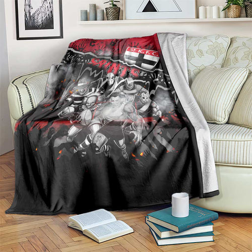 Step Into Horror Domain Saints Football Blanket Halloween Horror Movie Characters - Aussie Hoodie