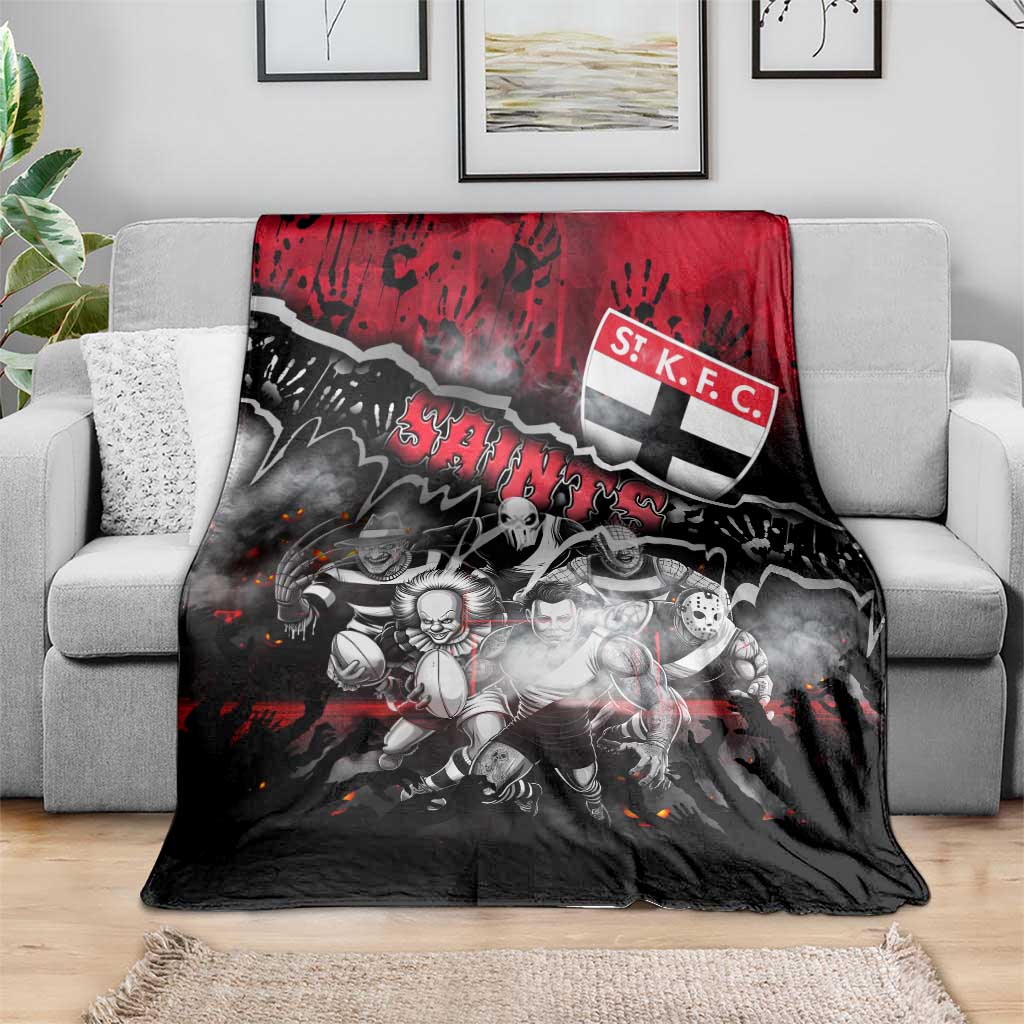 Step Into Horror Domain Saints Football Blanket Halloween Horror Movie Characters - Aussie Hoodie