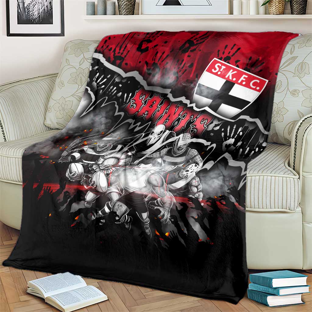 Step Into Horror Domain Saints Football Blanket Halloween Horror Movie Characters - Aussie Hoodie