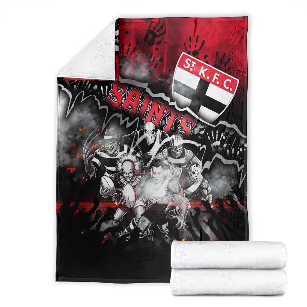 Step Into Horror Domain Saints Football Blanket Halloween Horror Movie Characters - Aussie Hoodie