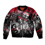 Step Into Horror Domain Saints Football Bomber Jacket Halloween Horror Movie Characters - Aussie Hoodie