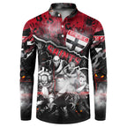 Step Into Horror Domain Saints Football Button Sweatshirt Halloween Horror Movie Characters - Aussie Hoodie